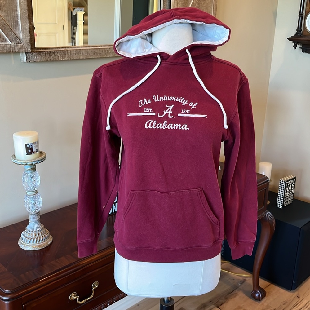 University of Alabama Crimson Red Hoodie Sweatshirt Womens Small